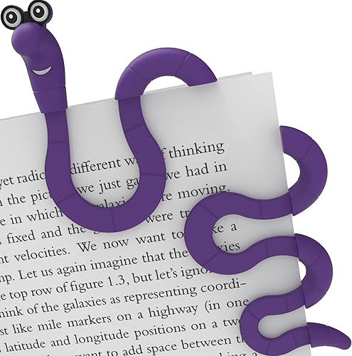 Wally The Bookworm - Marcadores de clip para niños, estudiantes, mujeres y hombres, bonito marcapáginas y soporte de página, idea de regalo única,