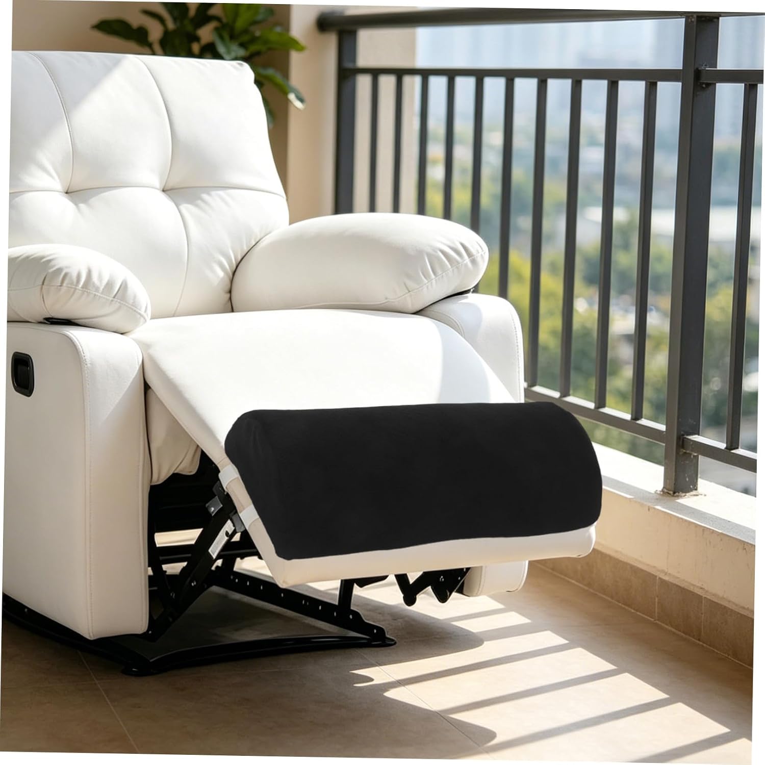 Gadpiparty Recliner Leg Rest Pillow for Office and Travel, Half-Round Soft Back Cushion with Strap, Ergonomic Lumbar Support Pillow Made of Lint and Sponge for Fatigue Relief and Elevated