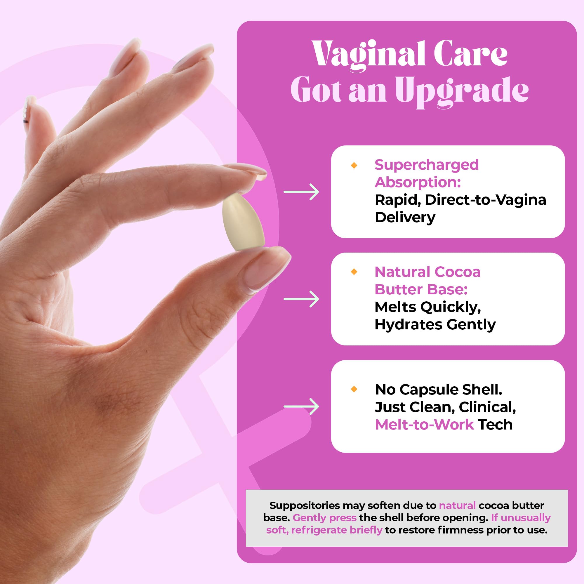 PURE WOMAN - Pause-Me-Not Suppositories - Menopausal Symptom Relief - Natural Ingredients - Relieves Hot Flashes & Vaginal Dryness - Promotes Stable Mood - Enhanced Vaginal Relief - 10 Pk