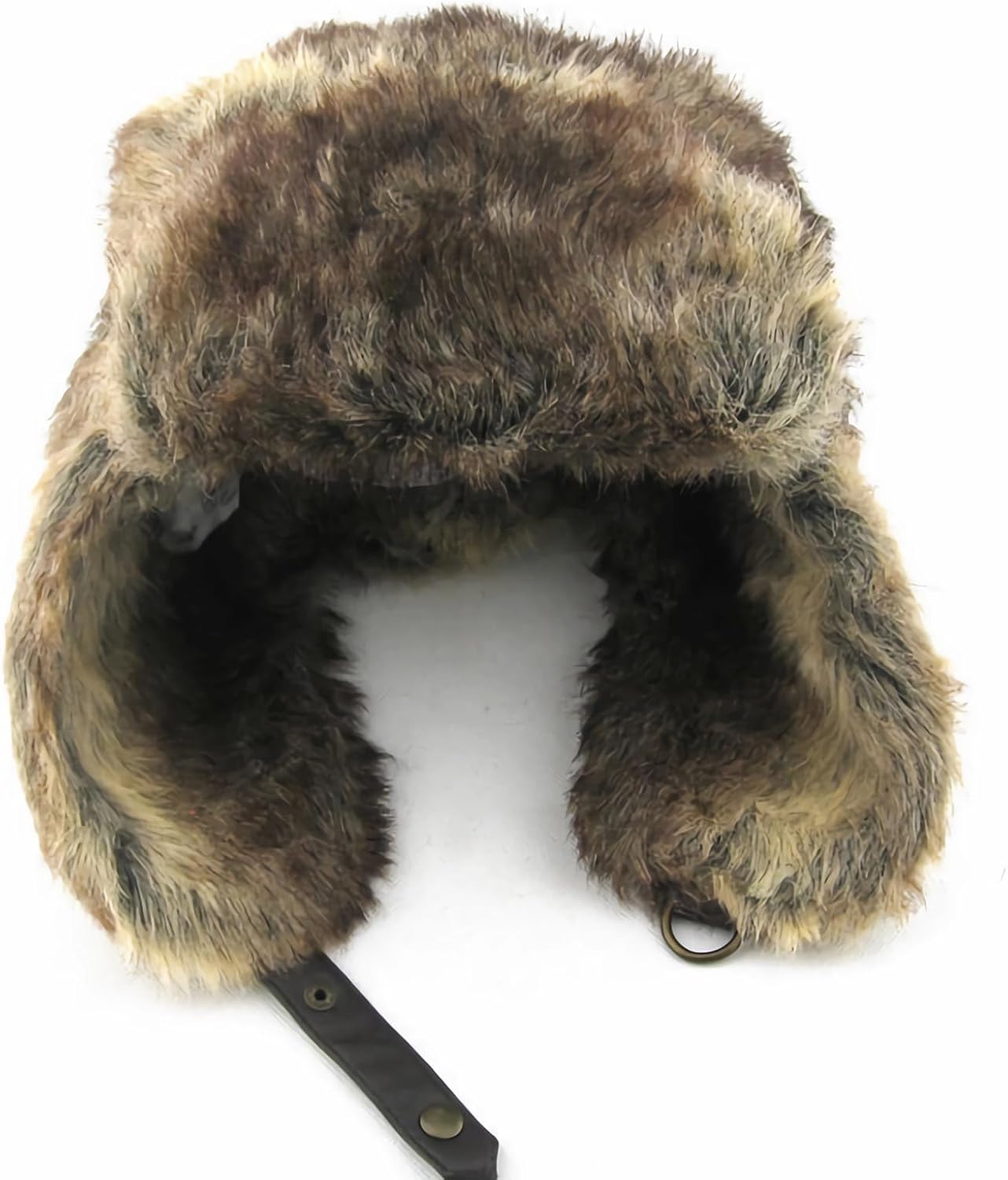 Winter Camo Trapper Hunting Hat, Aviator Fur Warm Russian Trooper Ski Snow Cap, Hat Cold Weather