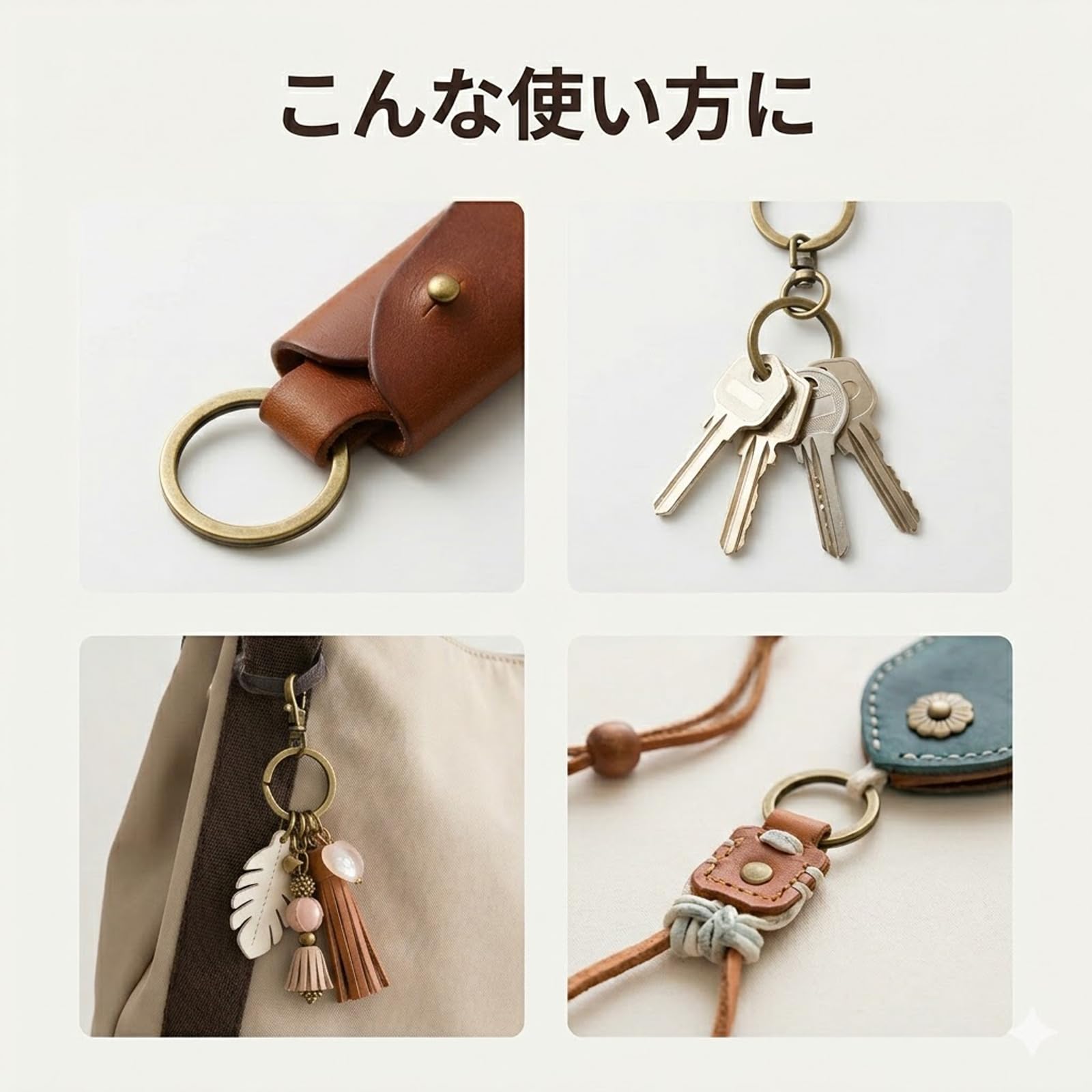 Amazon.co.jp: クラフトパーツ屋 キーリング 二重リング 20mm