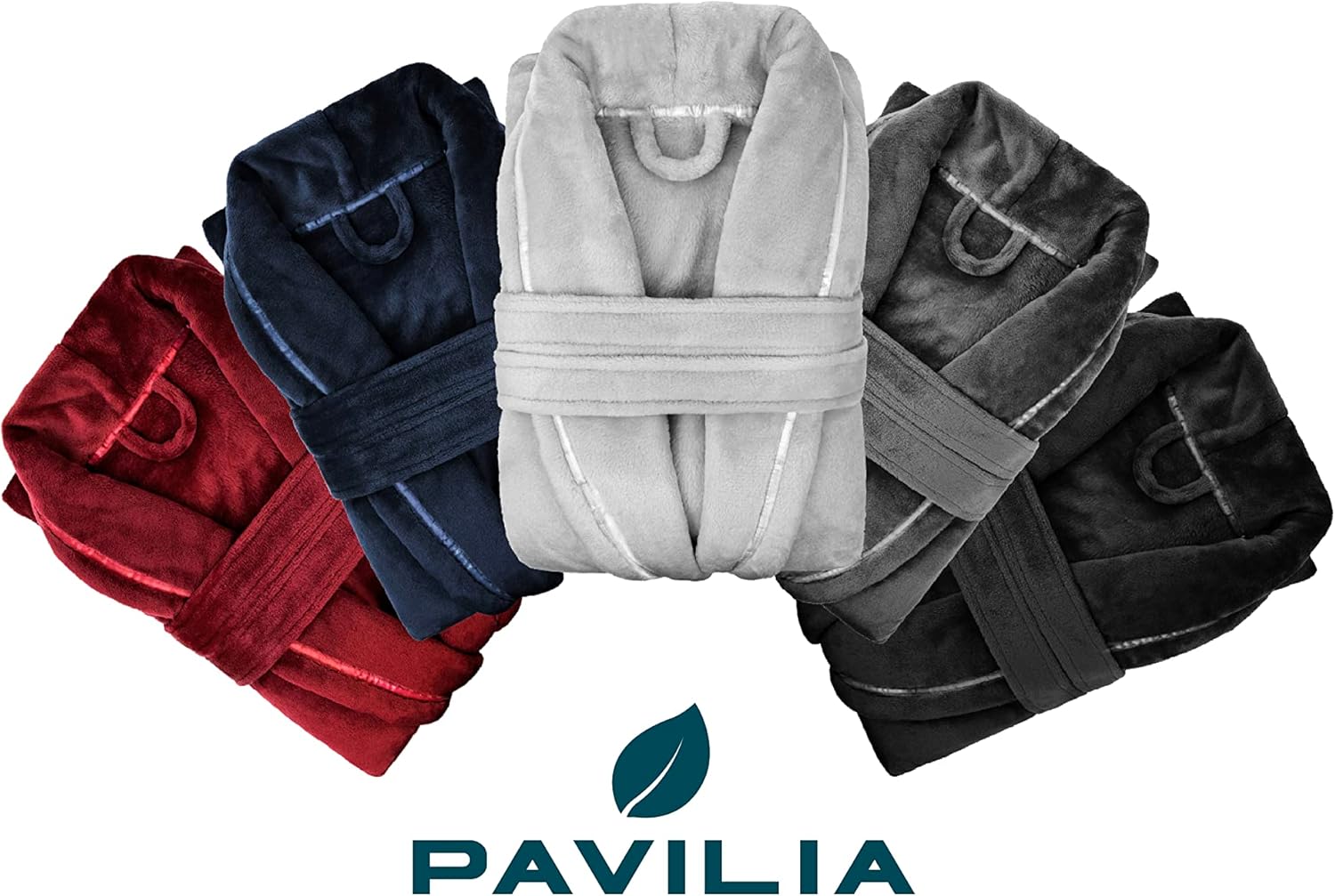 PAVILIA Mens Soft Robe | Warm Fleece Robes for Men, Soft Spa Bathrobe with Shawl Collar and Pockets - Image 8