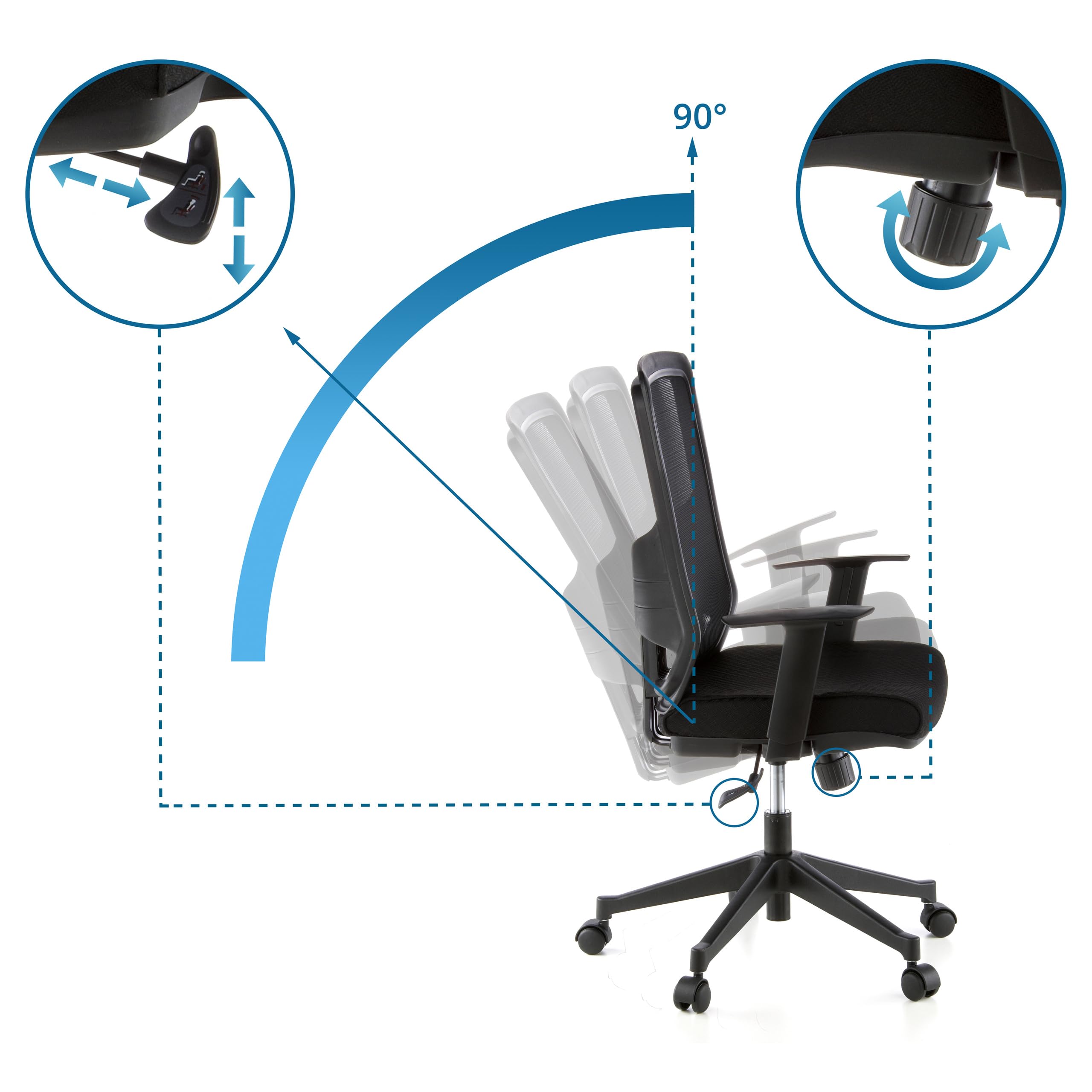 Hjh OFFICE Schreibtablett Für Seminarstuhl Priority II