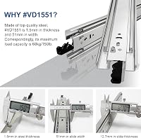 VADANIA 700 mm-es fiók csúszka zárral, 53 kg terhelhetőség, golyóscsapágy 2