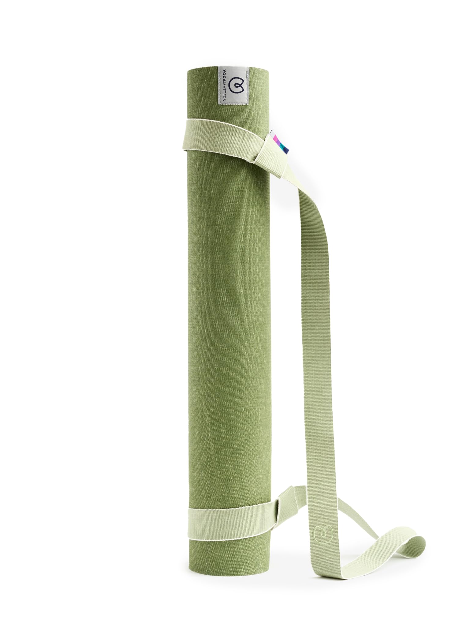 Yogamatters Organic Cotton Yoga Mat Strap | Adjustable Loops | Mat Carrier & Yoga Belt in One (Sage)