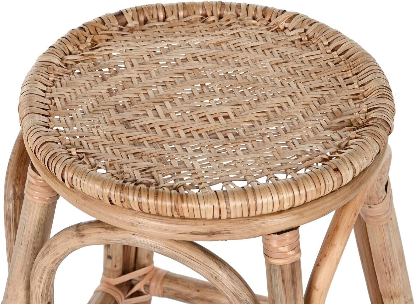 TABURETE MIMBRE Ratan 37X37X51 Natural