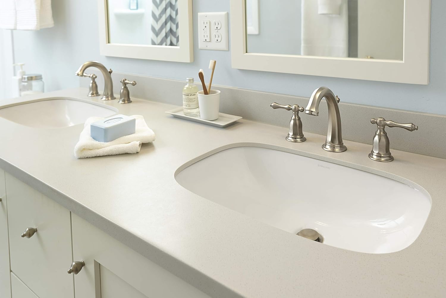 Fеаturеd Prоduсt Bathroom Faucet by KOHLER, Bathroom Sink Faucet, Kelston Collection, 2-Handle Widespread Faucet with Metal Drain, Vibrant Brushed Nickel, K-13491-4-BN