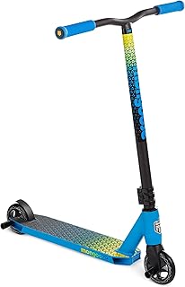 Mongoose Rise Freestyle Stunt Trick Scooter, For Kids Youth Adult Men Women Ages 8 Up, Lightweight Alloy Deck & Heavy-Duty Frame Up to 220 lbs., Bike-Style Grip, T-Bar Handlebar and High Impact Wheels