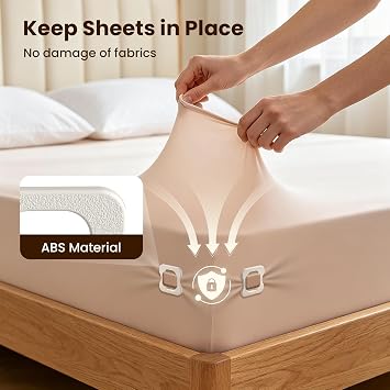 4PC-Bed Sheet Holders,Secure Bed Sheets,ABS Material,One-Time Installation