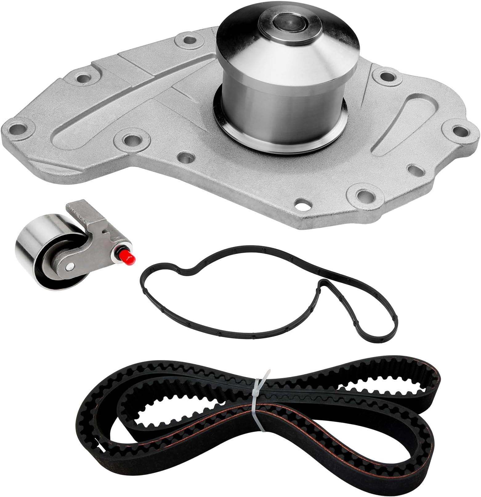 Engine Timing Belt Kit with Water Pump | Compatible with 2005-2010 Chrysler, Dodge & Volkswagen Vehicles 3.5L 4.0L V6 SOHC 24 VALVE Engine | Replaces# TS26295A, TBK295L