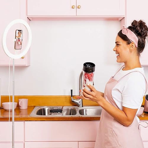 Miniatura 7 de LITTIL Superstar Slim - Anillo de luz plegable de 11 pulgadas con soporte y soporte para teléfono | Portátil para un fácil transporte | 3 modos de