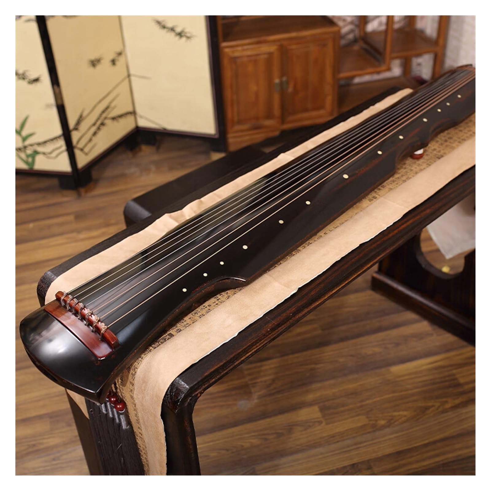 Cytra Guqin Instrument Muzyczny Wykonany Z Palisandru I Lakieru Tradycyjny Guqin