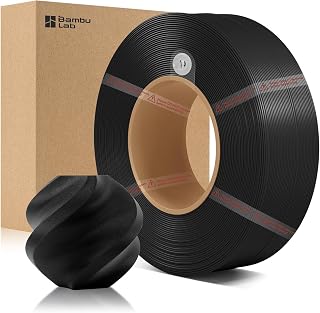PLA 매트 리필 필라멘트 1.75mm 1KG (2.2lbs) Bambu Lab A1/X1/P1 시리즈 3D 프린터용 RFID 포함, 쉬운 인쇄, 3D 프린팅 필라멘트, 화이트아웃 스풀, +/- 0.03mm (차콜 블랙 11101)