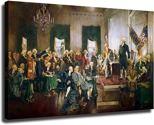 Póster grande de Signing The US Constitution History (08 x 12 pulgadas, sin marco)