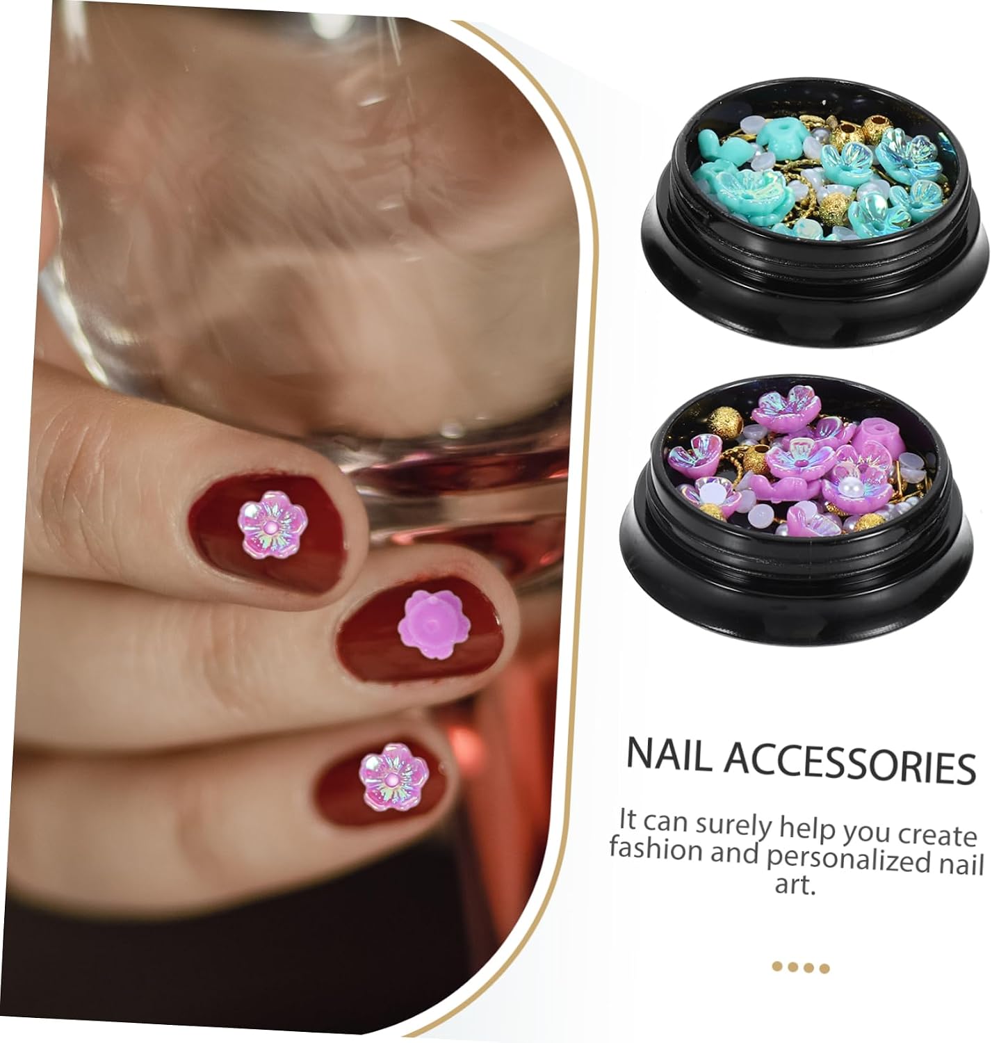 Floral Nail Art Charms of Flower for Stunning Nail Designs Suitable for Occasions and Personal Crafting Projects