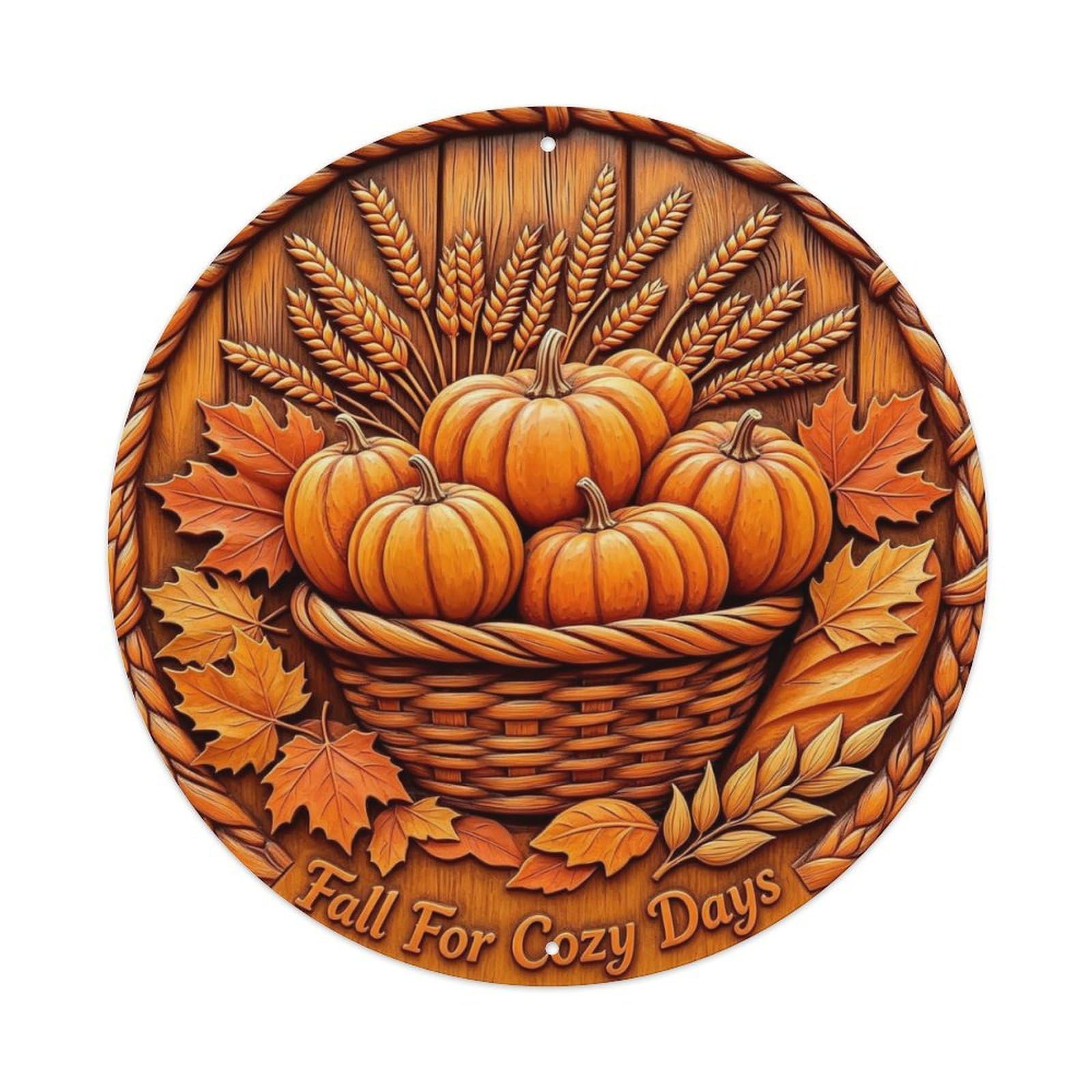 Fall For Cozy Days Metal Tin Sign Plaque