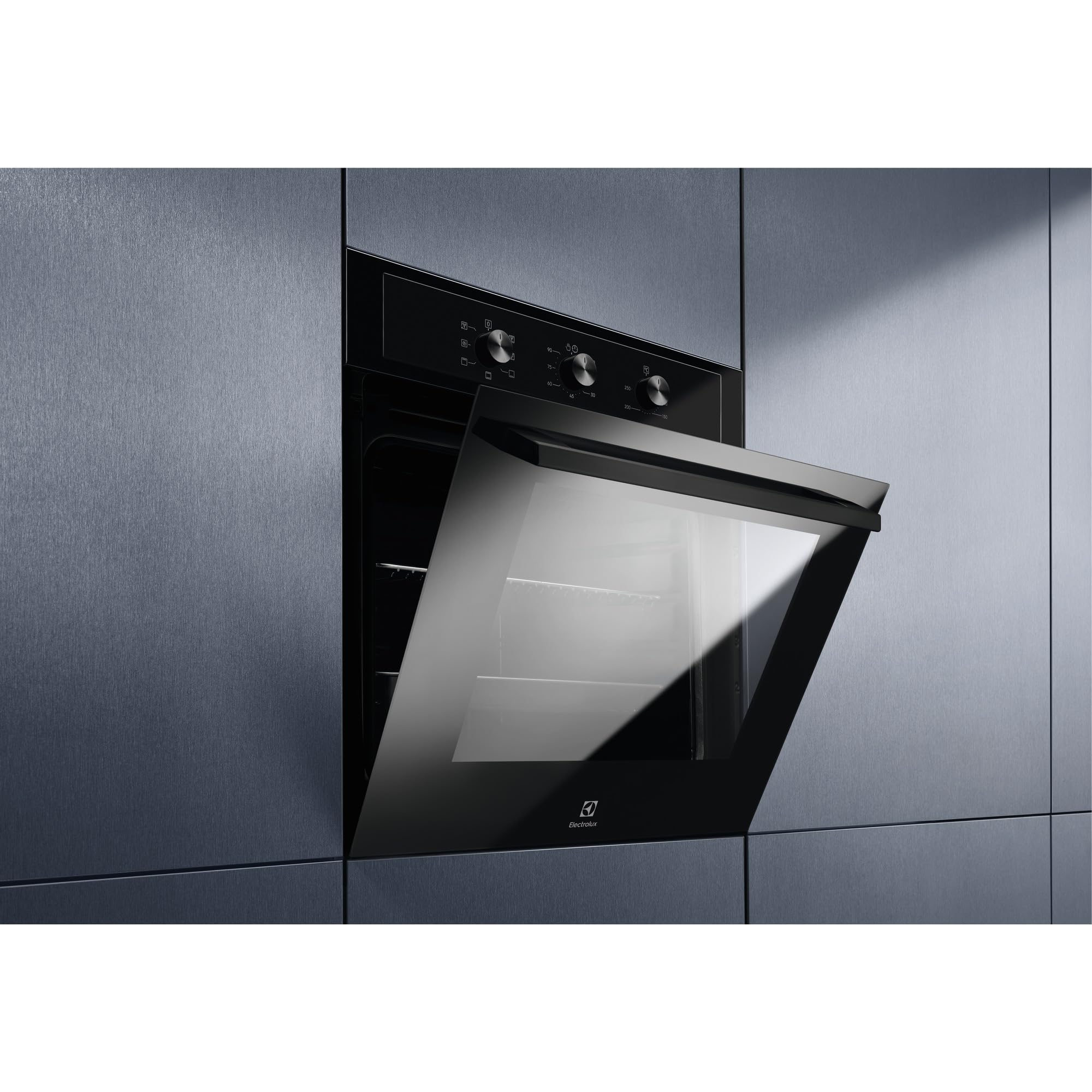 Electrolux EOH2H044K Serie 300 Forno Multifunzione, Capacità 68 L, EOH2H044K, Classe A+, Pulizia AquaClean, Cottura Uniforme, Funzione Pizza, 589x594x568 mm, Nero
