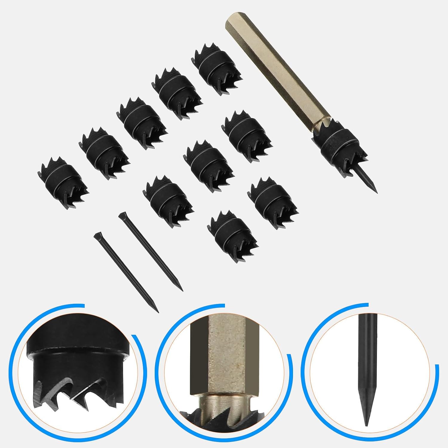 13 Piece Spot Welding Drill Rotary Cutter Remover for Thin Metal