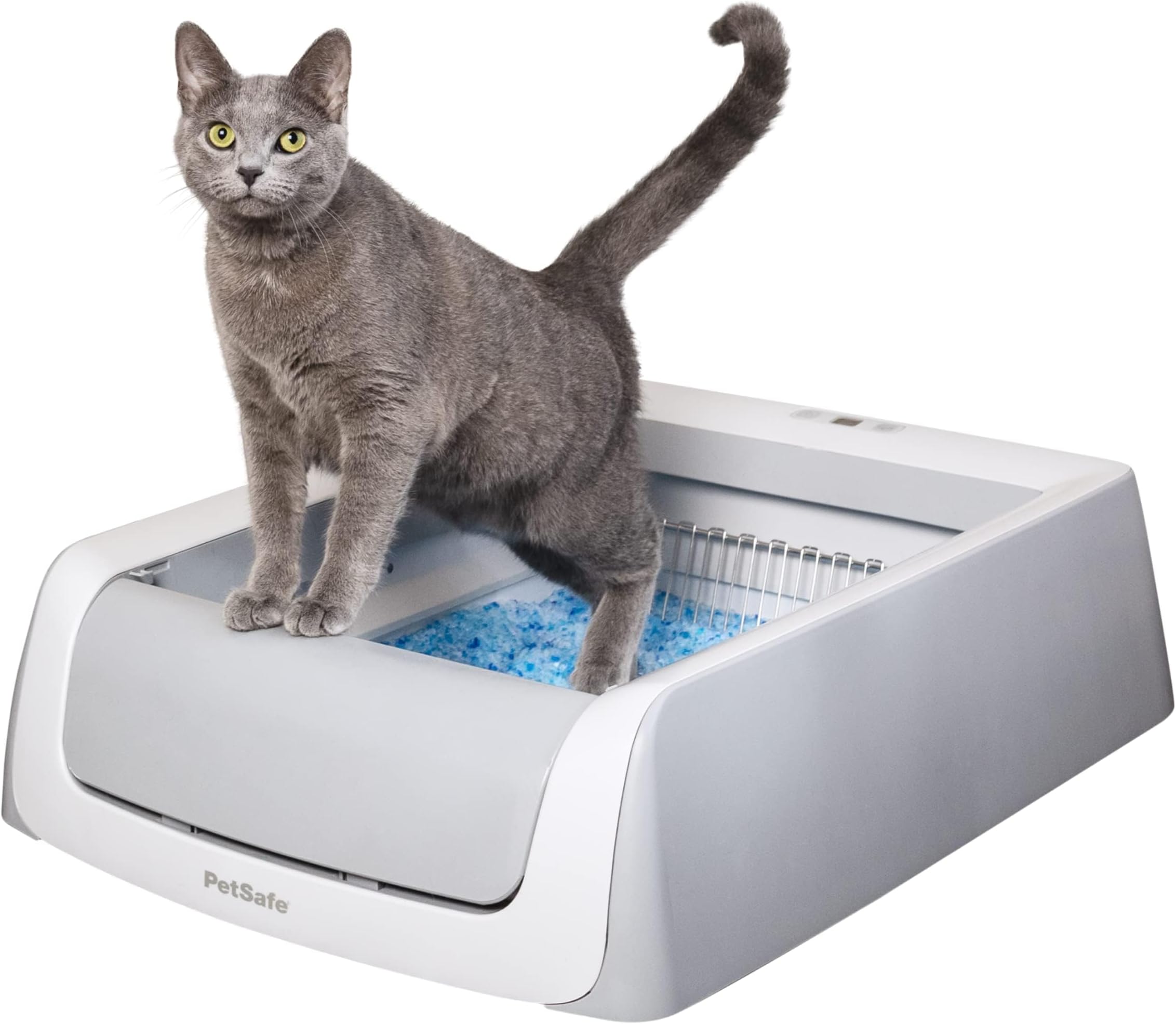 ScoopFree Self Cleaning Cat Litter Tray Automatic system with disposable tray and crystal litter, Hygienic, Highly Absorbent and Dustproof, 2nd Generation, White