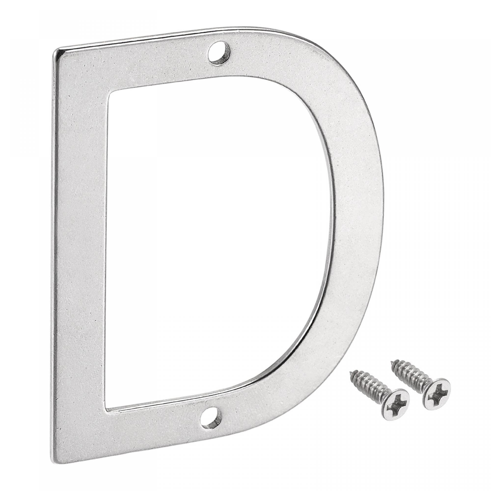 sourcing map Stainless Steel House Letter, 2.76 Inch Letter D for Mailbox Hotel Address Door Sign, Polishing