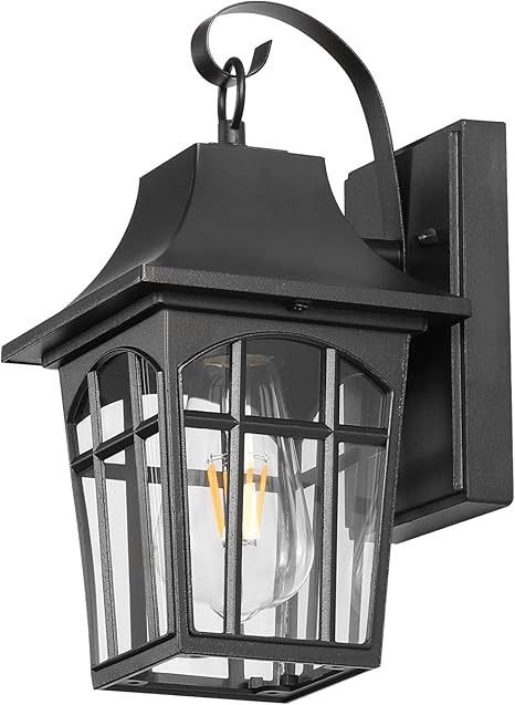 Outdoor Lights Fixture Wall Mount for Garage Patio Front Porch Doorway Entryway Courtyard, Waterproof Exterior Wall Lights with Clear Glass,Waterproof Outside Wall Lantern Lamp for House