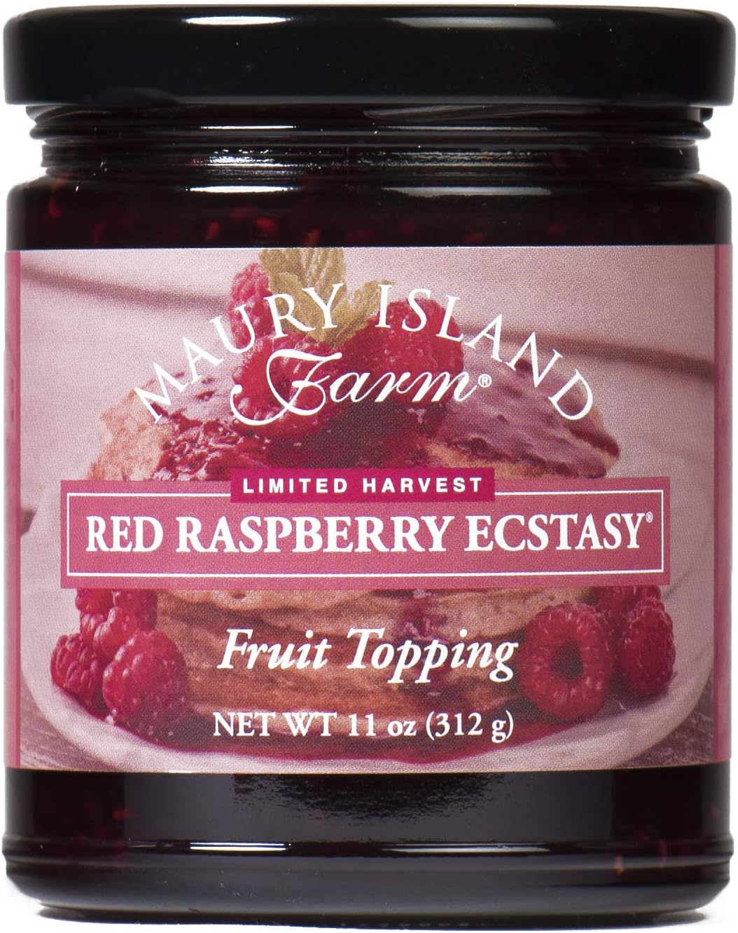 Gourmet Red Raspberry Fruit Topping, 11 Ounce Fresh & All Natural By Maury Island Farms