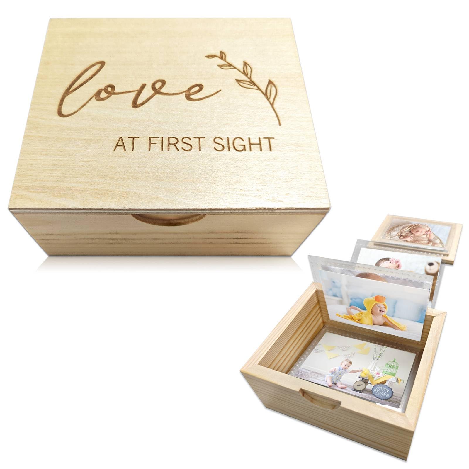 Amazon.com: Wooden Pull Out Photo Album Box, Accordion Picture
