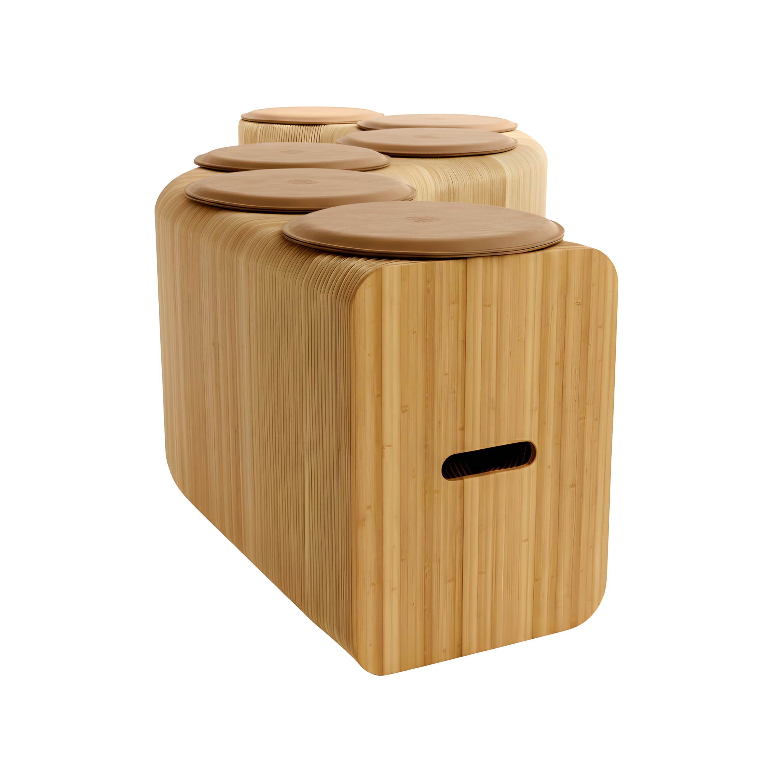 Banc Pliable- Banc Extensible - Jusqu'à 6 Personnes (Marron Kraft)