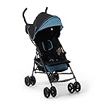 Ingenuity 3D Mini Convenience Stroller - Lightweight Stroller with Compact Fold, Multi-Position Recline, Canopy with Pop Out Sun Visor - Umbrella Stroller for Travel & More, Blue/Black