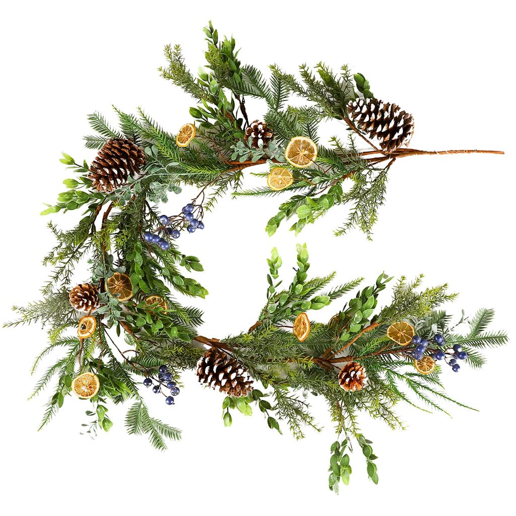 Christmas Garland Wooden Pine Cone Festive Xmas Garland (Citrus Berry)