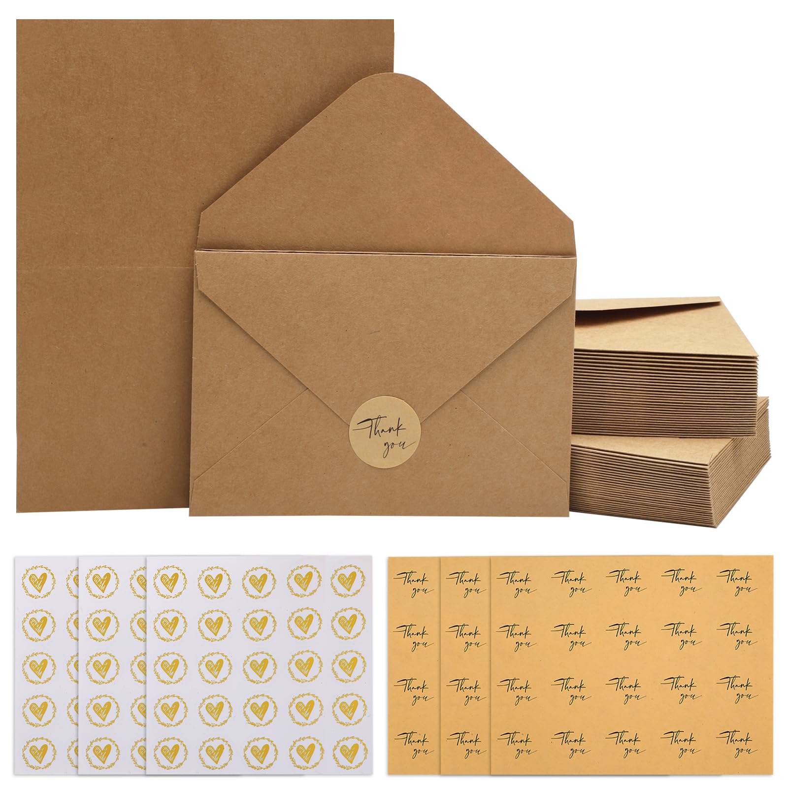 Partecipazioni Matrimonio Busta Kraft Carta Da Lettere Con Busta