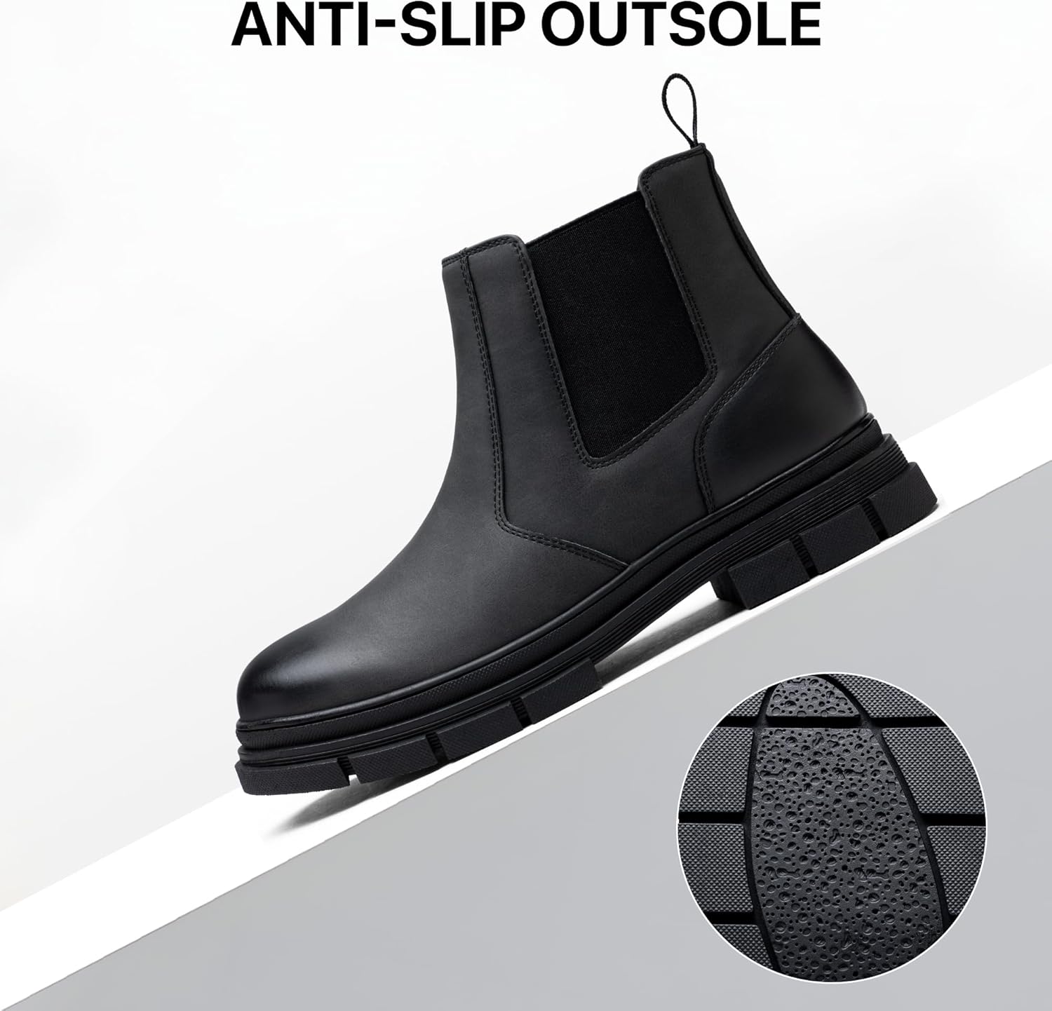 Jousen Chelsea Boots Men Casual Slip On Boots for Men Ankle Dress Mens Boots - Image 6