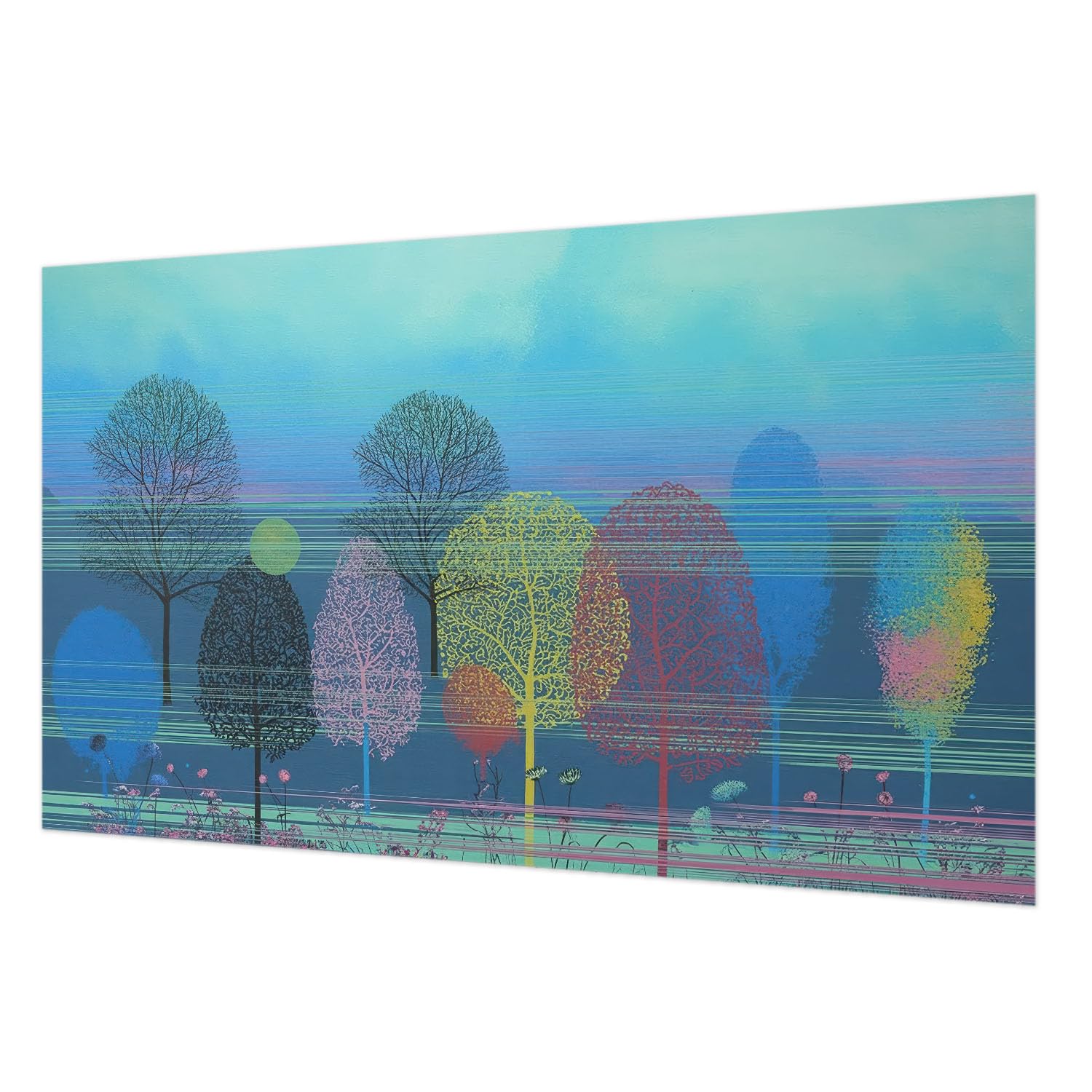 Intissé harmonie colorée 416x254 cm pour décoration de salon