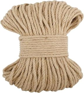 MYXJX Cuerda, Cuerda de Yute for jardín de 10m de Grosor, Cuerda de cáñamo de 8/10/12/14mm, Hilo marrón Grueso for Manualidades, Cuerda for rascar Gatos(10MM 10M)