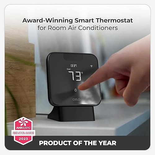 Miniatura 4 de Breez Max Smart AC Controller AHR Producto del año Termostato WiFi para mini split, ventana, bomba de calor portátil de CA/calor Tecnología Negro