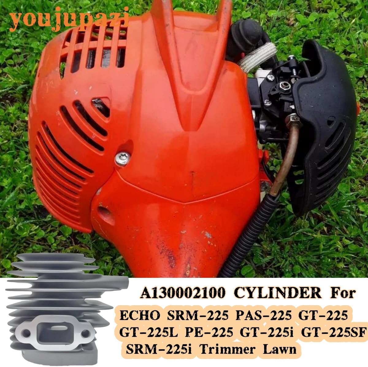 A130002100 Cylinder Kit Fits for Echo SRM-225 PAS-225 GT-225 GT-225L PE-225 GT-225i GT-225SF SRM-225i Trimmer Lawn with SRM 225 Air Filter Kit
