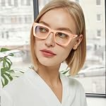 ZOECENT6 Pack Oprah Style Reading Glasses for Women Blue Light Blocking Computer Square Readers with Spring Hinge