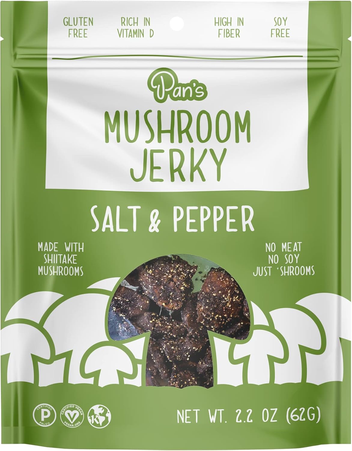 Pan's Mushroom Jerky (Salt & Pepper) Amazon.ca Grocery & Gourmet Food
