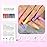 Coolnail Glossy Ombre Rainbow French Coffin False Nails Summer Colorful Super Long Fake Ballet Nail Yellow Pink Purple Nude Reusable Wear