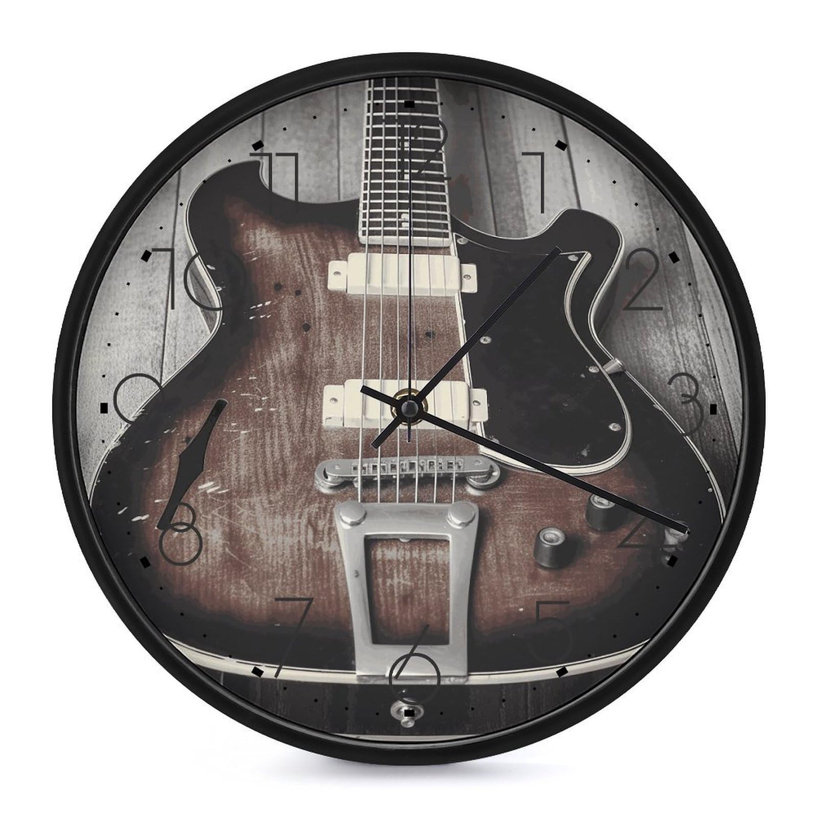 Horloge murale vintage analogique à piles pour le salon