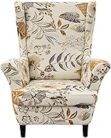 Vista 21 de Fundas para silla de ala, 2 piezas, elásticas, de elastano, con respaldo de ala, fundas para sofá, fundas protectoras de muebles, suaves con parte 9