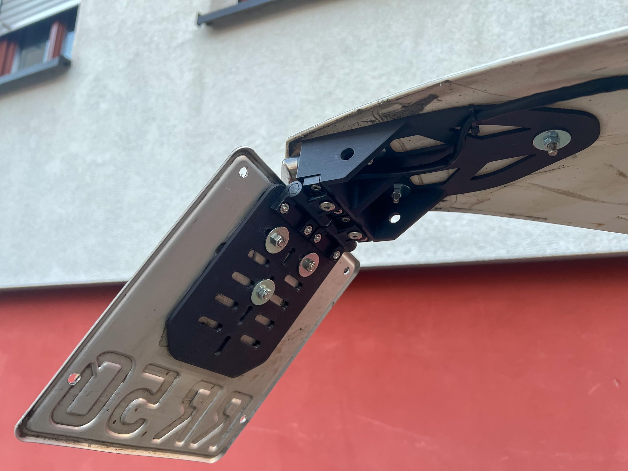 Kennzeichenhalter klappbar | Enduro/Supermoto | Universal (Schwarz)