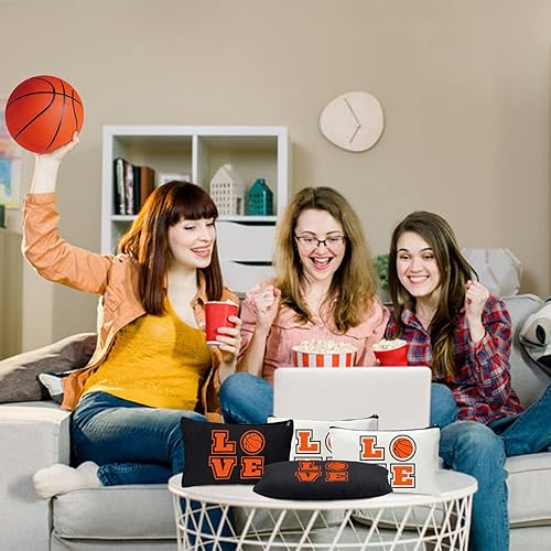 Miniatura 4 de Moukeren 18 piezas de regalos de baloncesto para niñas, bolsa de maquillaje de baloncesto, accesorios divertidos, bolsas de baloncesto de viaje para