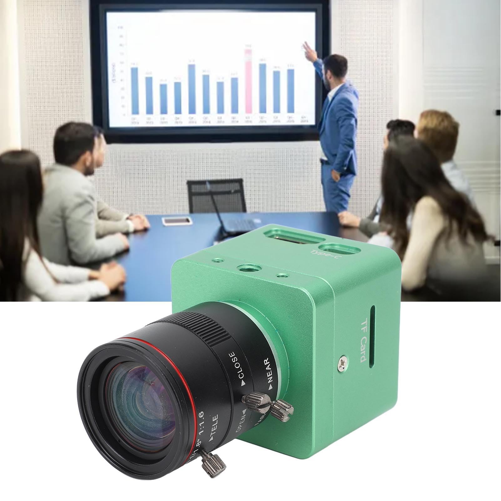 Jectse Kamera HDMI 41 MP, 4K 30 kl./s, 3840 x 2160p, zoom cyfrowy, USB do nauczania strumieniowego przesyłania strumieniowego, kamera przemysłowa C/CS z obiektywem 6-12 mm, bez zniekształceń, ręczny