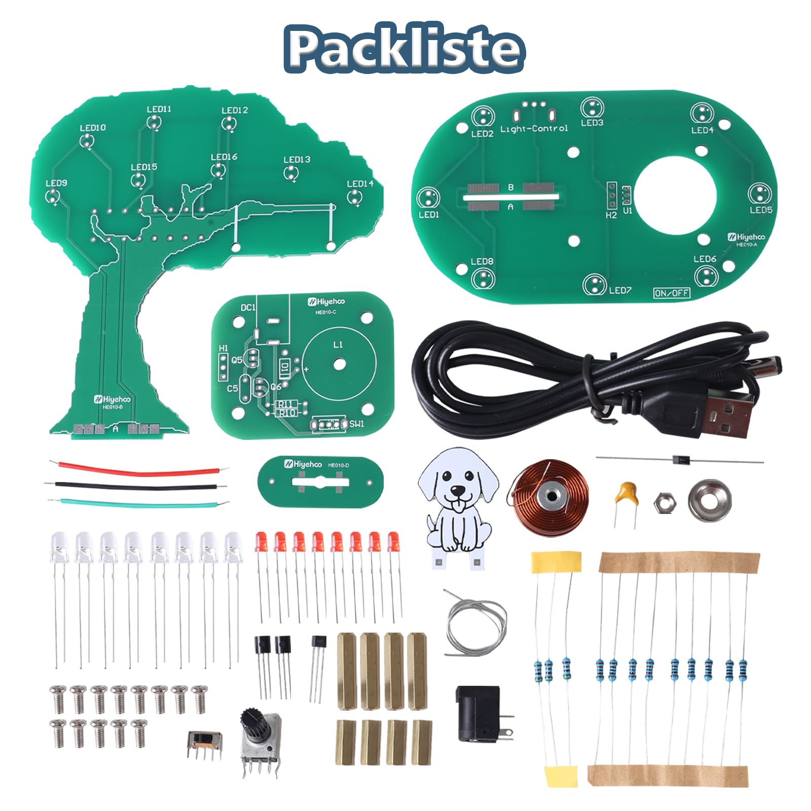 PEMENOL Soldeer-bouwpakket, doe-het-zelf, elektromagnetische schommel, puppy, soldeeroefeningen, project voor beginners, met instelbare lichten, swing, Maglev elektronica, bouwpakket voor volwassenen