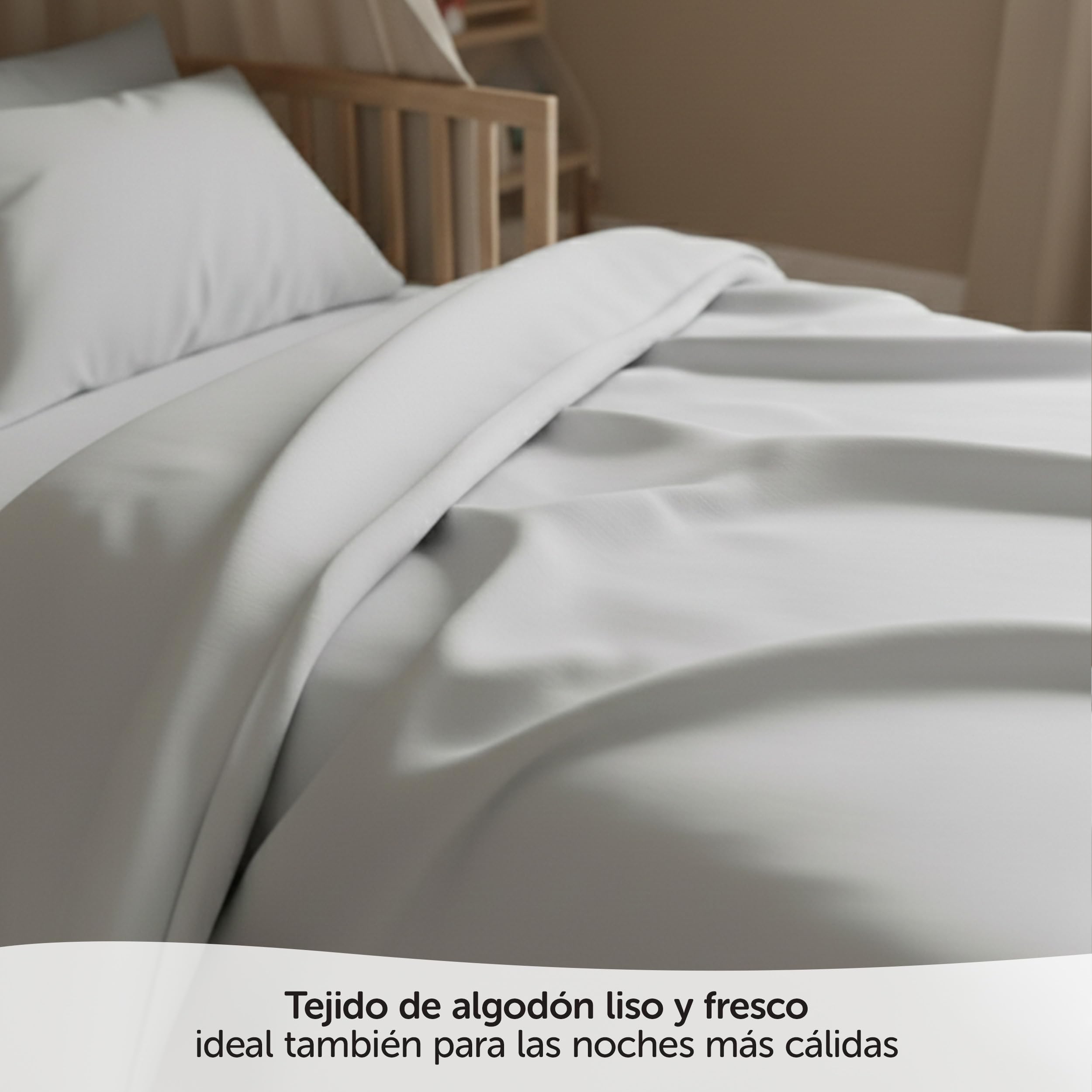 MAKIAN Juego Nórdico Cuna 2 Piezas 100x135 cm 40x60 cm | Ropa de Cama para Bebé 100% Algodón Transpirable Ideal para Recién Nacidos y Pieles Sensibles | Certificado Oeko-Tex - Gris