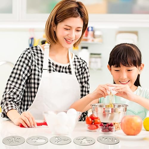 Miniatura 3 de Nuenen Juego de 12 piezas de prensa de galletas de Navidad, discos de prensa de galletas, plantillas de acero inoxidable, molde metálico para