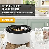 Vista 2 de Cubierta para salpicaduras de microondas, cubierta plegable de silicona para plato de microondas con vidrio para alimentos, tapa protectora de Negro