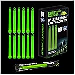 PartySticks Emergency Glow Sticks - 12 Ultra Bright Individually Wrapped Military Grade Chem Lights - 12 Hour Bulk Tactical Light Sticks for Survival Gear, Camping, and Power Outages
