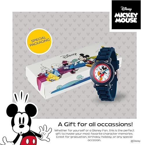 Miniatura 6 de Disney Mickey Mouse - Reloj analógico de cuarzo con correa de silicona para niños